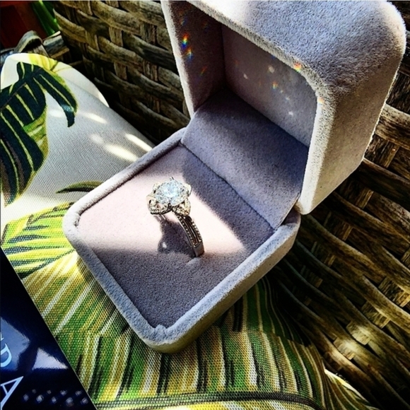 Elegant Silver Moissanite Ring by - Picture 10 of 16